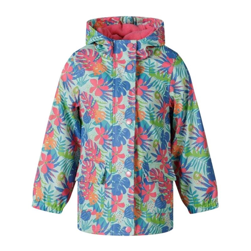 Minoti Girls Tropical Raincoat / Mint